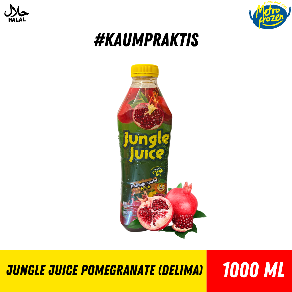 

JUNGLE JUICE POMEGRANATE// Jungle Juice rasa Delima// Minuman segar rasa Delima 1Liter