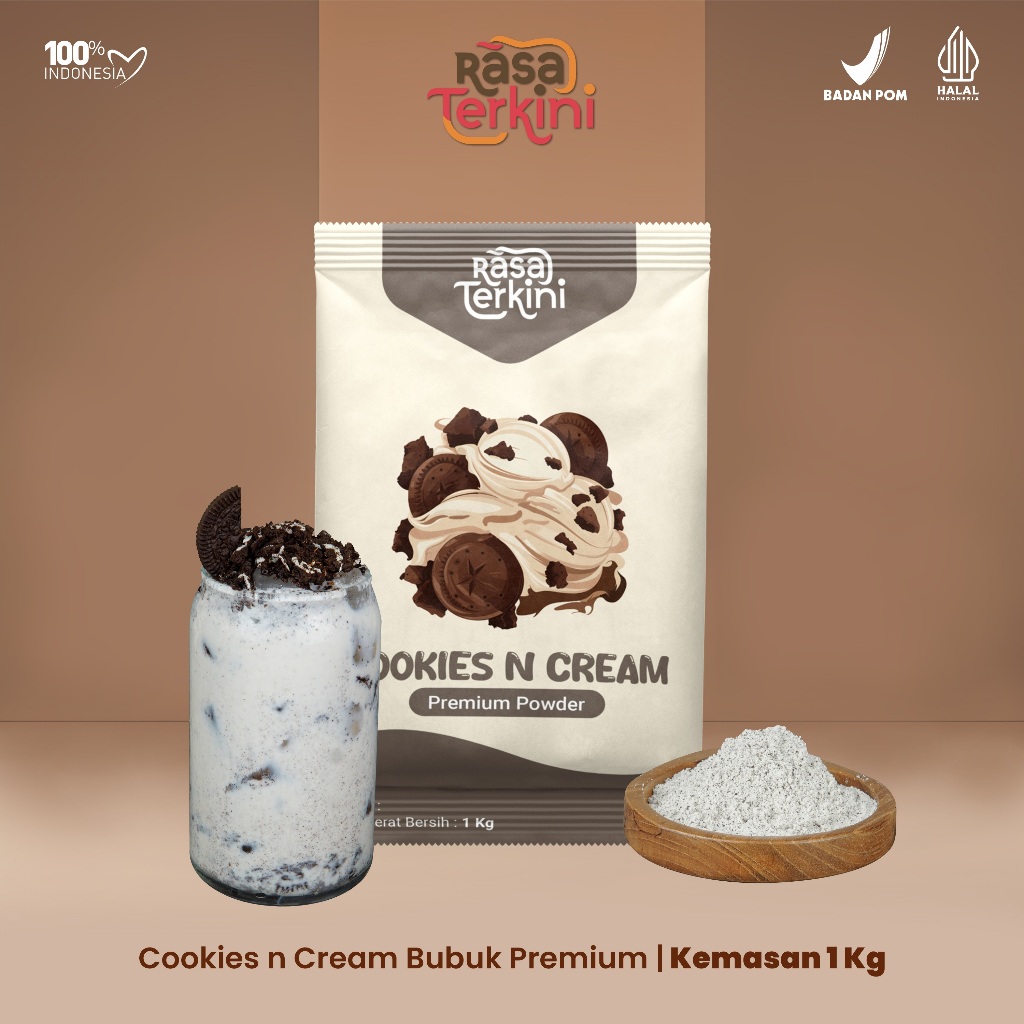 

Bubuk Minuman Cookies n Cream - Rasa Terkini Kemasan 1 Kg