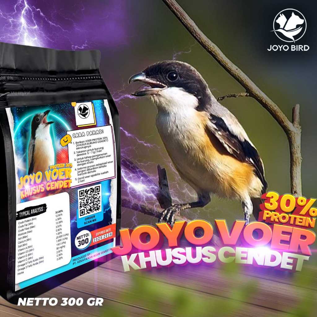 VOER BURUNG CENDET | VOER HARIAN | VOER NUTRISI KOMPLIT | JOYO VOER HARIAN KHUSUS CENDET | JOYO VOER