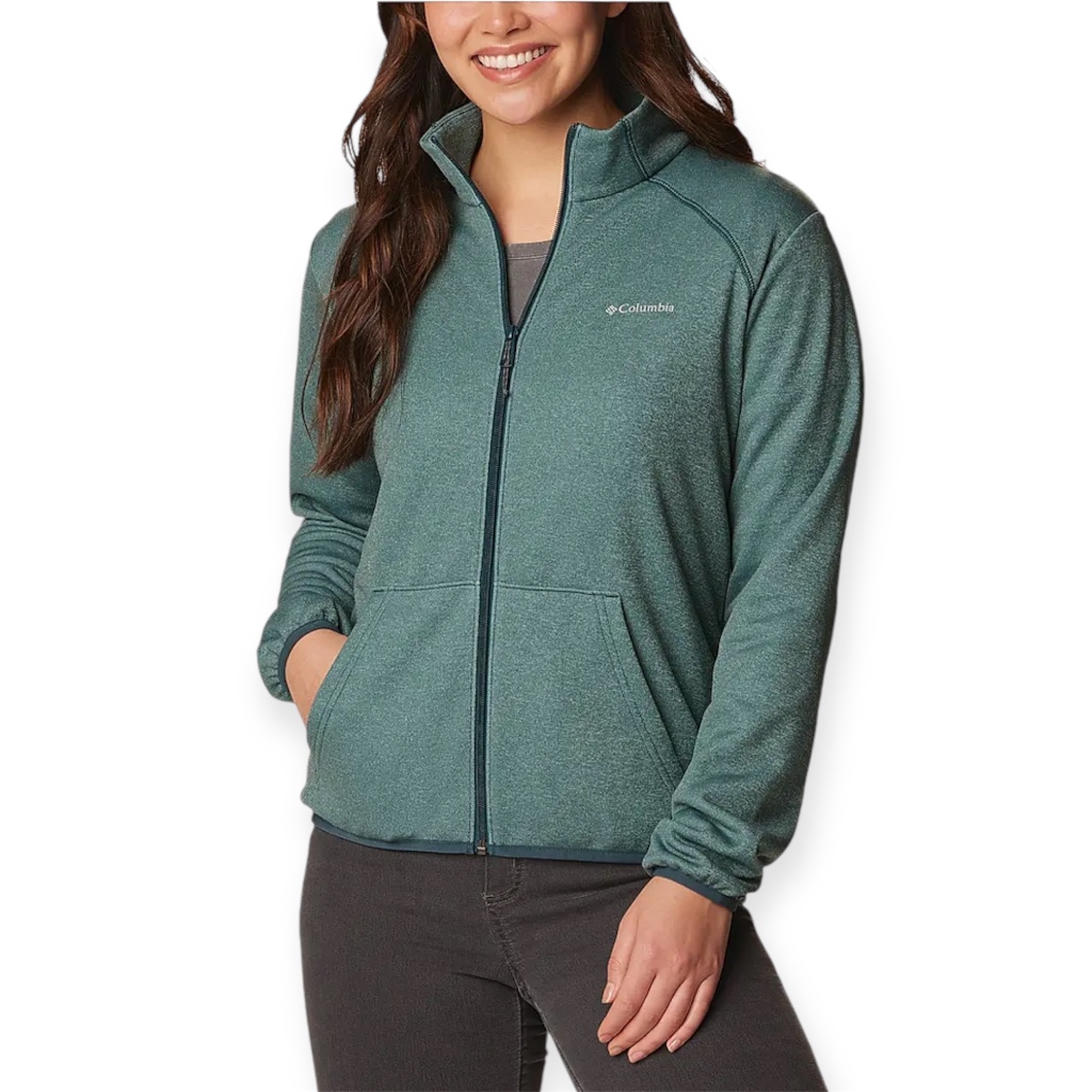 Jaket Columbia Womens Black Col Hike Tech Fleece Full Zip Jacket