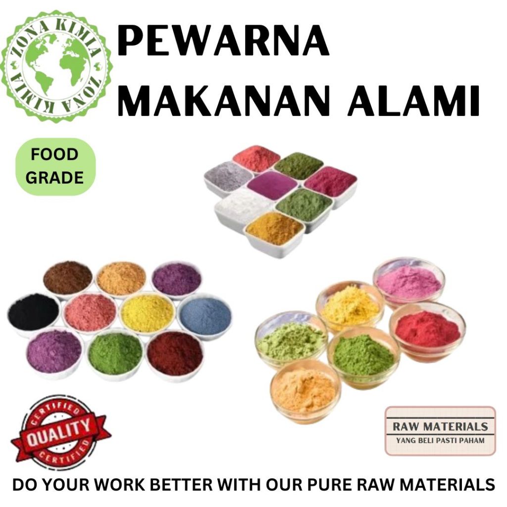 

10gr Bubuk Pewarna Makanan Alami / Organik Pure Colouring Natural Powder Food Grade / Pewarna Makanan Alami 10gr