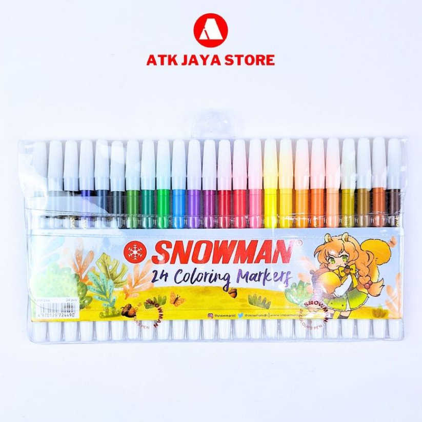 

Spidol 24 warna SNOWMAN | Spidol set 24 warna Snowman