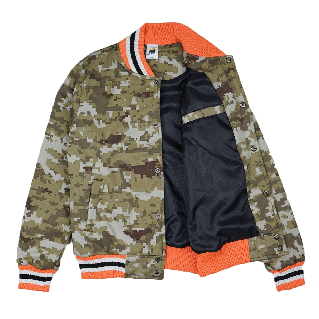 House of Smith PKU Jaket Varsity Pria - Pixel Camo Varsity - Jacket