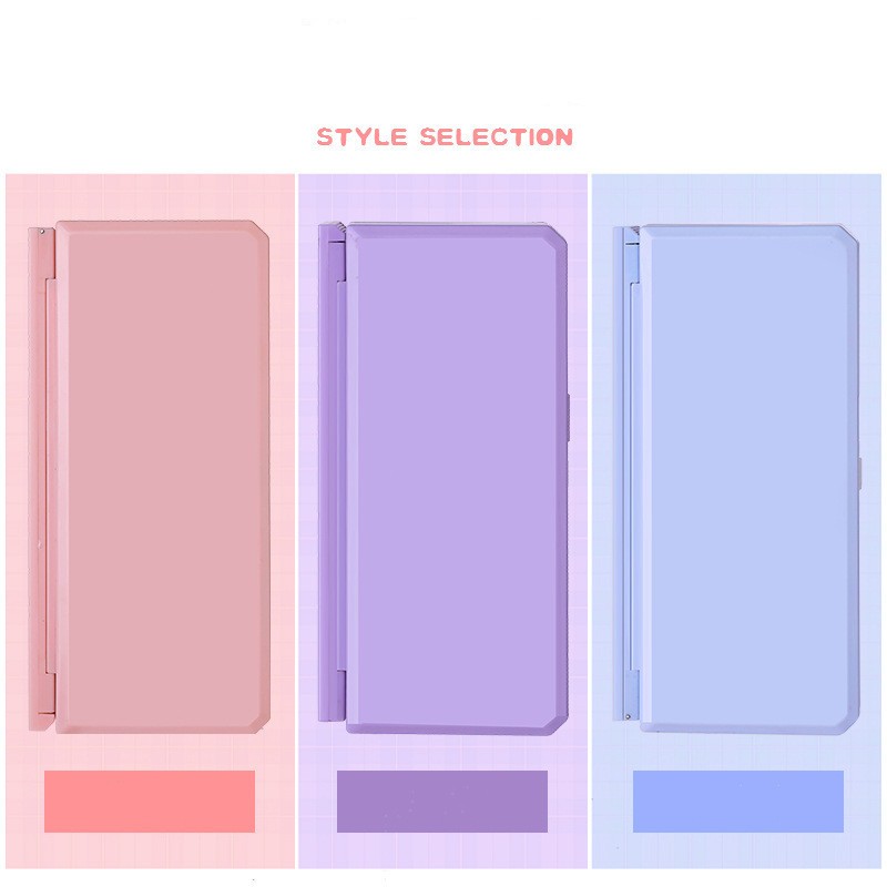 

Tempat Pensil 2IN1 Multifungsi Pencil Case Book Holder Kotak Pensil Lipat dengan Tatakan Buku dan