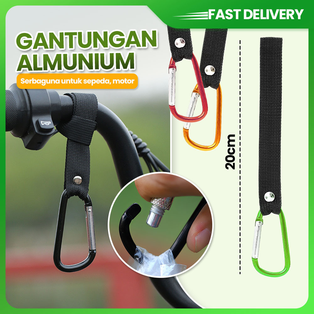 Alat Pengait Barang Gantungan Tali Sepeda Motor Touring Aksesoris Tas Ransel Traveling