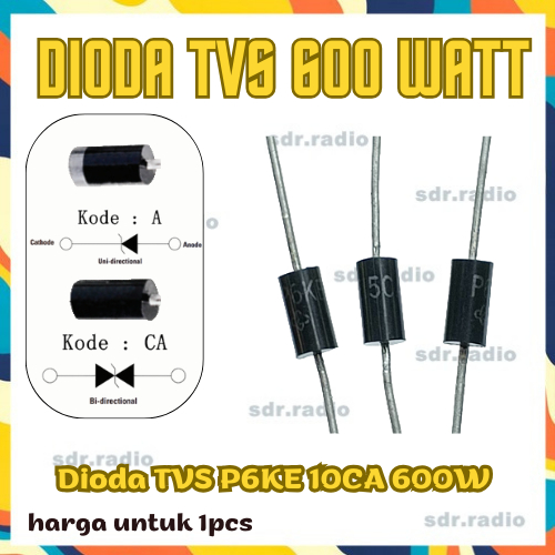 Dioda TVS P6KE 10CA 600W Dioda TVS P6KE 10CA 600W