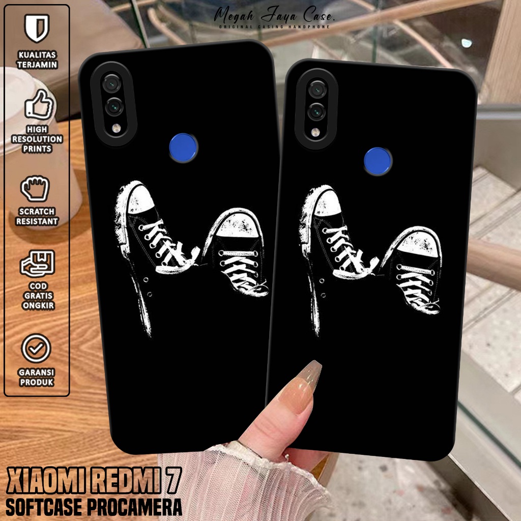 Case Xiaomi Redmi 7 - Casing Hp Xiaomi Redmi 7 Motif BLCK - Silikon Hp - Softcase Hp Redmi 7