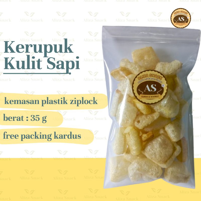 

AlizaSnack Kerupuk Kulit Sapi Asli,Enak Gurih dan Renyah