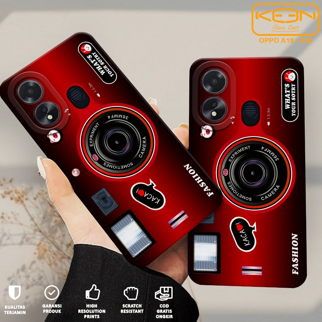 Case Oppo A18/Oppo A38 - Softcase Oppo A18/A38 Motif Camera - Casing Hp Oppo A18/A38 - Case Hp - Sof