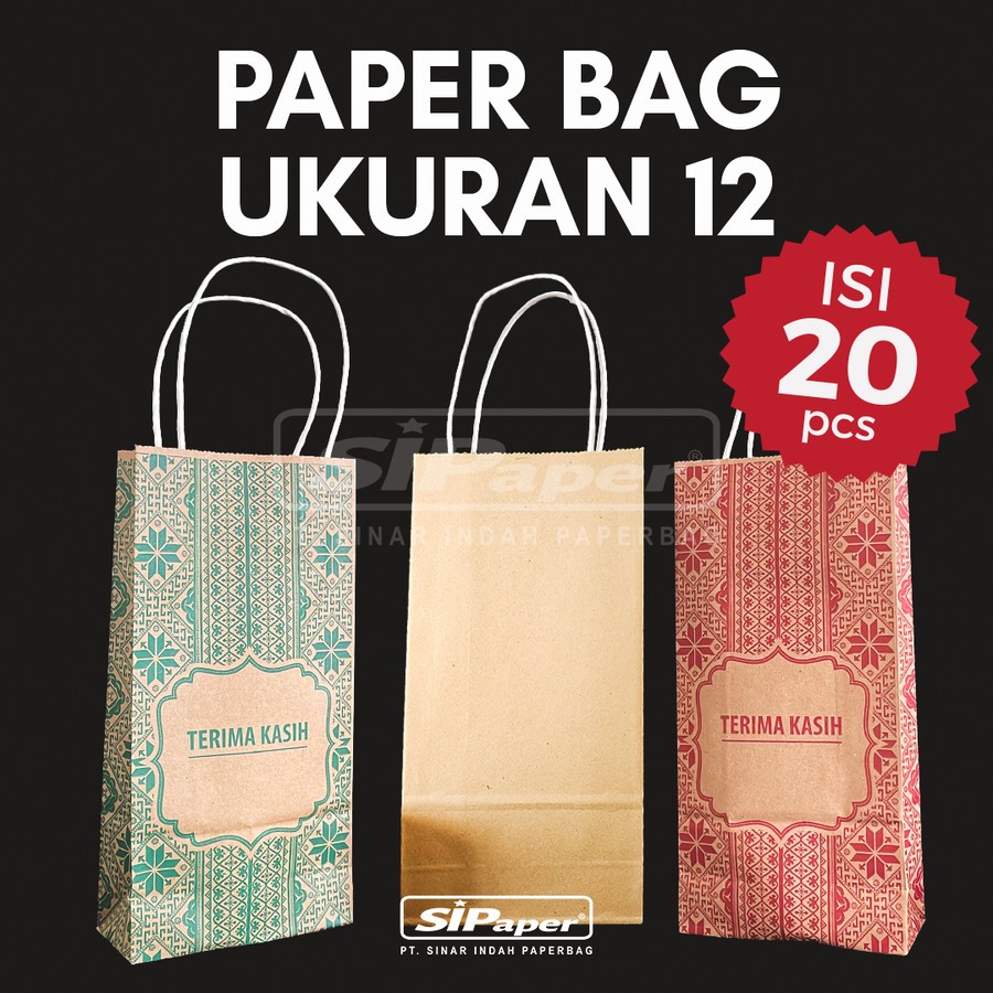 

Paperbag SIPaper 12 x 6,5 x 25 cm (20 Pcs) Tas Hampers, Berkat, Goodie