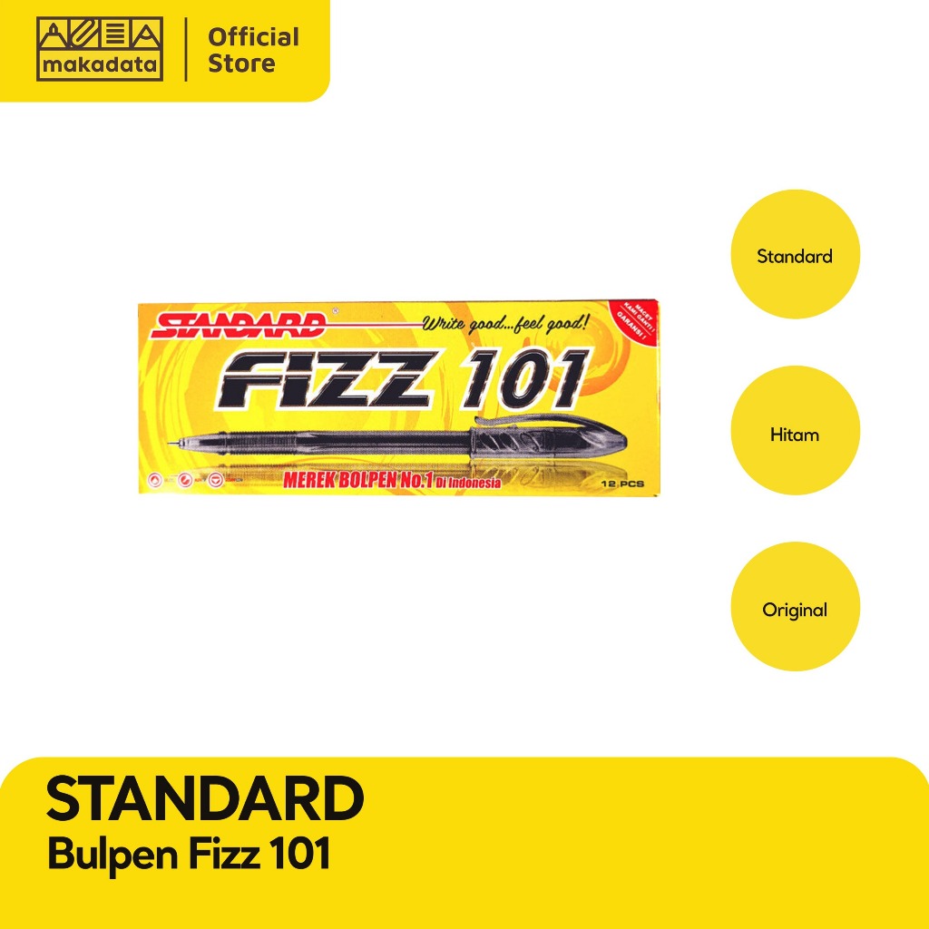 

BOLPEN / BALLPOINT / PULPEN STANDARD FIZZ 101 HITAM (1 PCS) MURAH