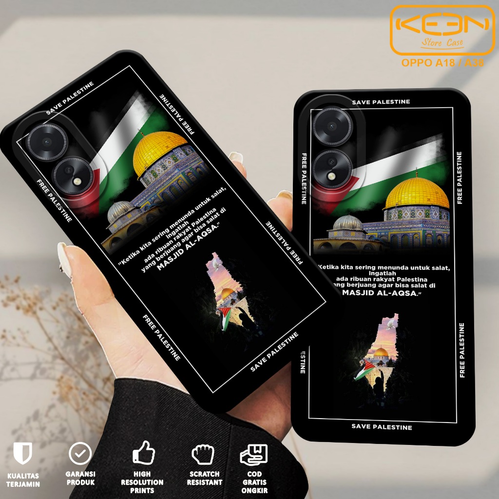 Case Oppo A18/Oppo A38 - Softcase Oppo A18/A38 Motif Palestine - Casing Hp Oppo A18/A38 - Case Hp - 