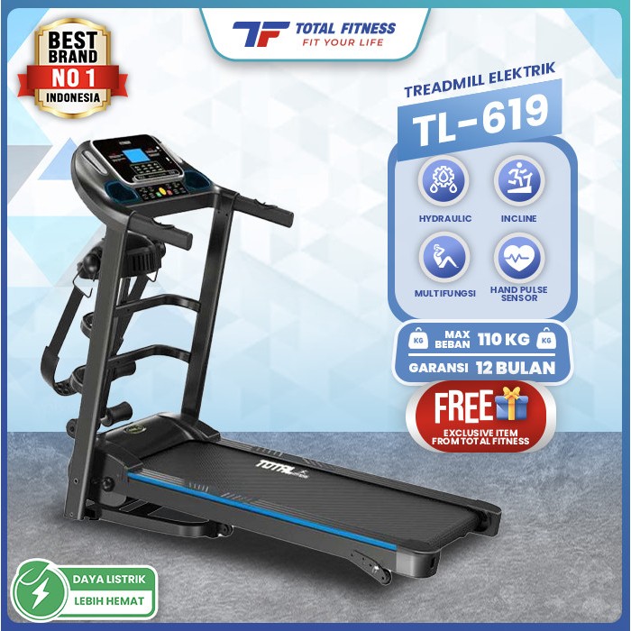 Treadmill Elektrik Treadmil Listrik Murah TL 619 Total Fitness