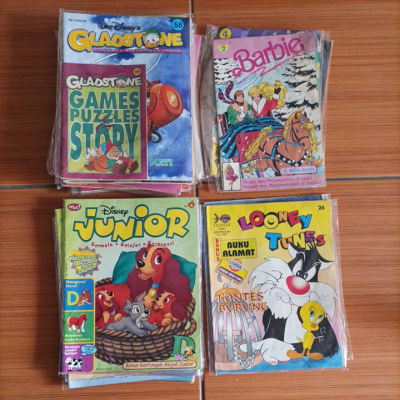 Majalah Barbie Gufi Miki Gladstone Tom & Jerry Looney Tones Toy Story