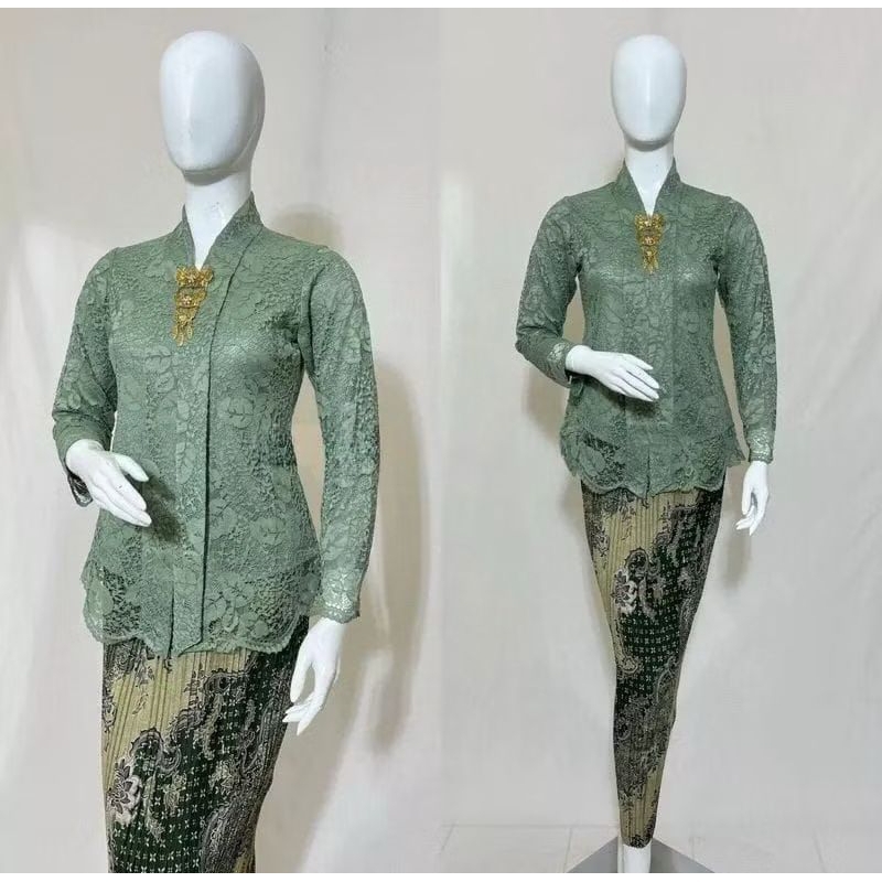 Atasan kebaya brokat kartini kebaya floy lengan panjang kebaya brokat modern