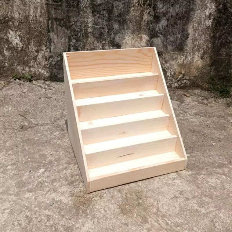 Rak Display Parfum Kayu 5 Susun Rak Serbaguna