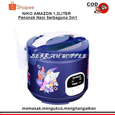 Niko Rice Cooker Mini 1.2 Liter Mejikom 3In1 Oishi Amazon Penanak Nasi