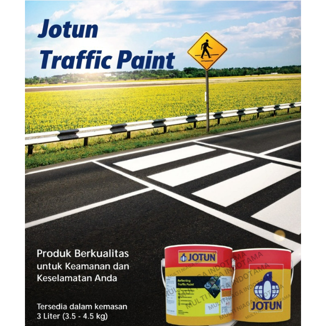 JOTUN TRAFFIC PAINT (NON-REFLEKTIF) / CAT MARKA JALAN / 3 LITER (TERSEDIA DUA JENIS WARNA)