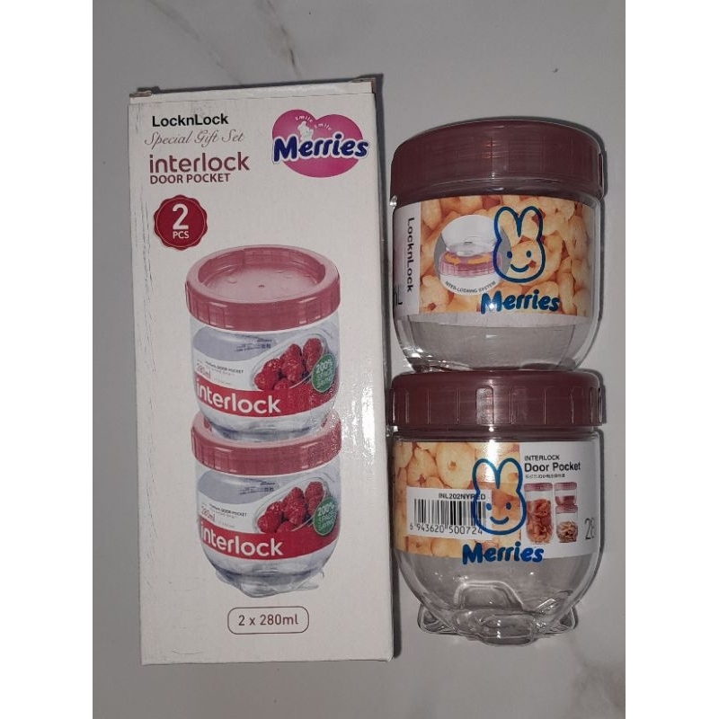 TOPLES Lock n Lock 280ML Souvenir Merries / Souvenir Merries Toples Kedap lock n lock 280ml / Toples