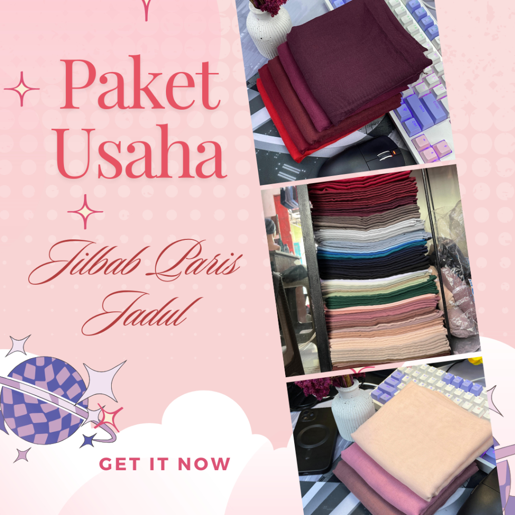PAKET USAHA Hijab Segi Empat BISA PILIH WARNA Paris Jadul Red Rose Varisha Azara || Hijab Paris Jadu
