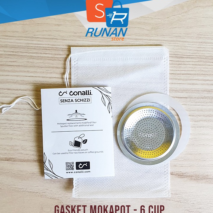 Mokapot Seal Filter 6 Cup Gasket Moka Pot Sparepart Conalli Seal Karet