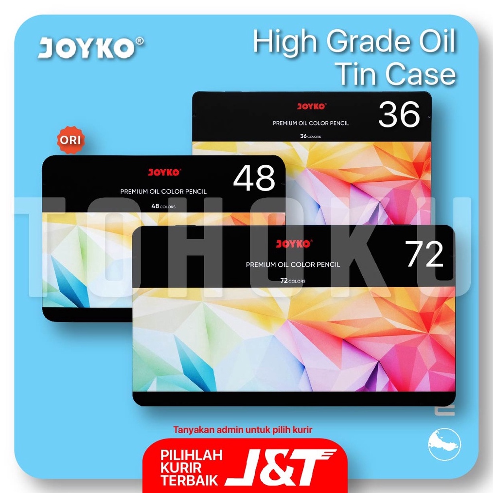 

ART D4T6 Pack Aman Joyko High Grade Oil Color Pencils Pensil Warna Oil