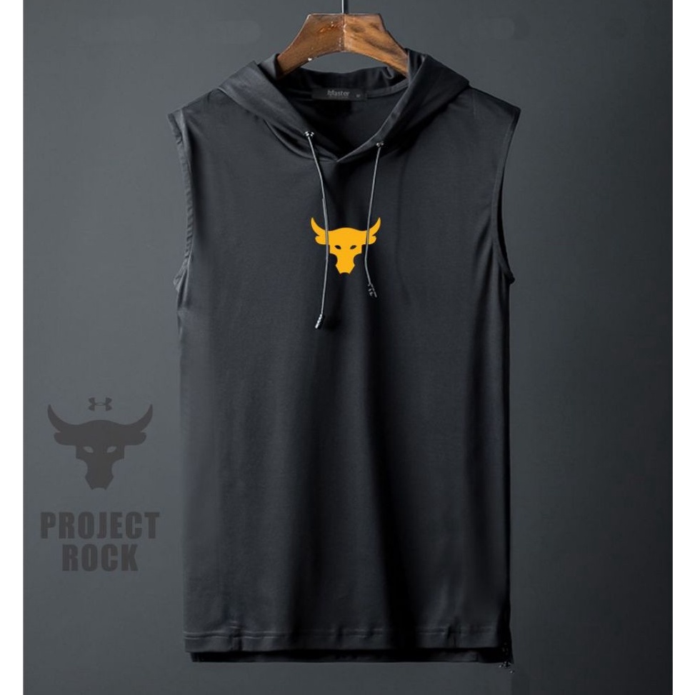 Rompi Hoodie Pria Manset Olahraga Stretch SLIM FIT