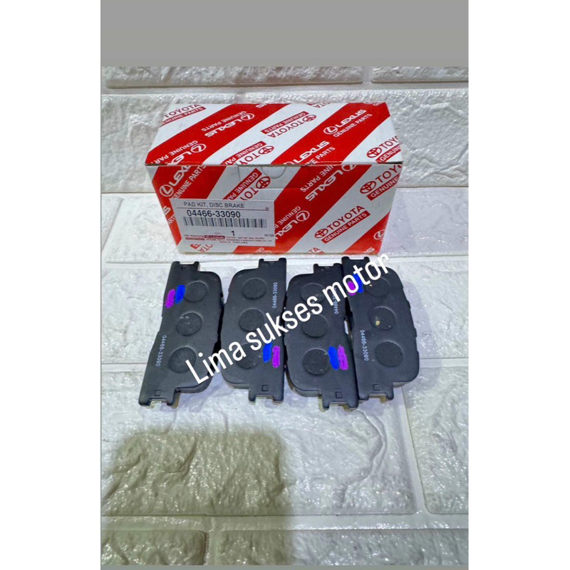 BRAKE PAD KAMPAS REM DEPAN CAMRY ACV30R 2.4 2002-2006 WISH 1.8 /2.0 2003-2008 04466-33090