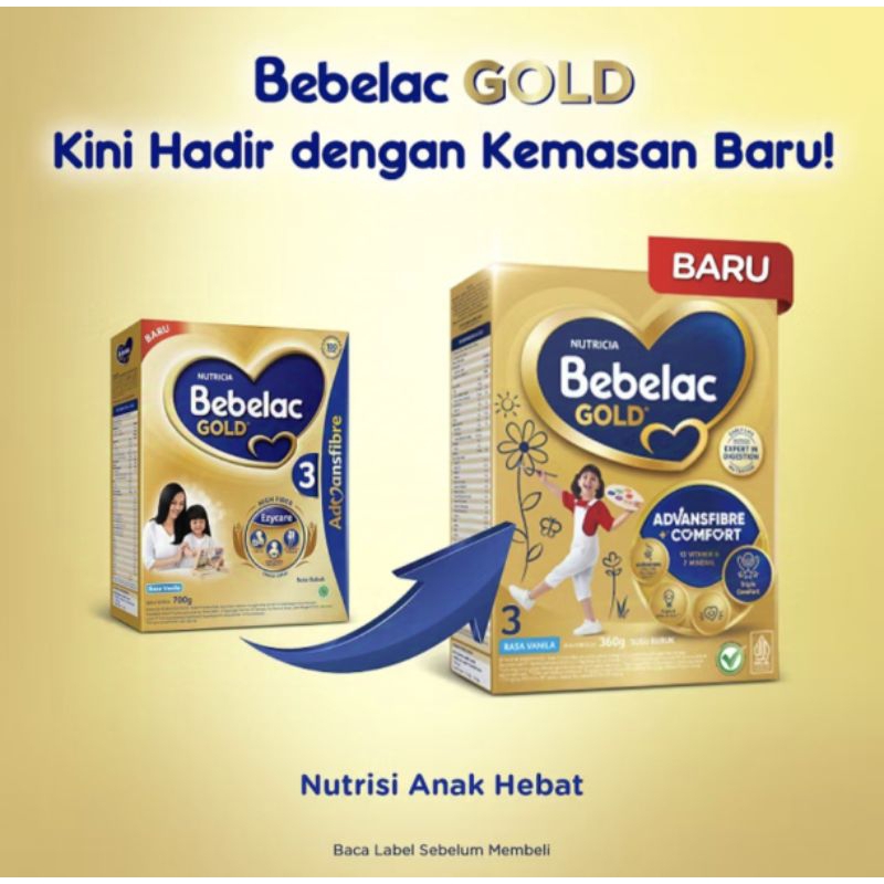 Bebelac 3 Gold 700gr Rasa Vanila dan Madu.(Kemasan Baru)