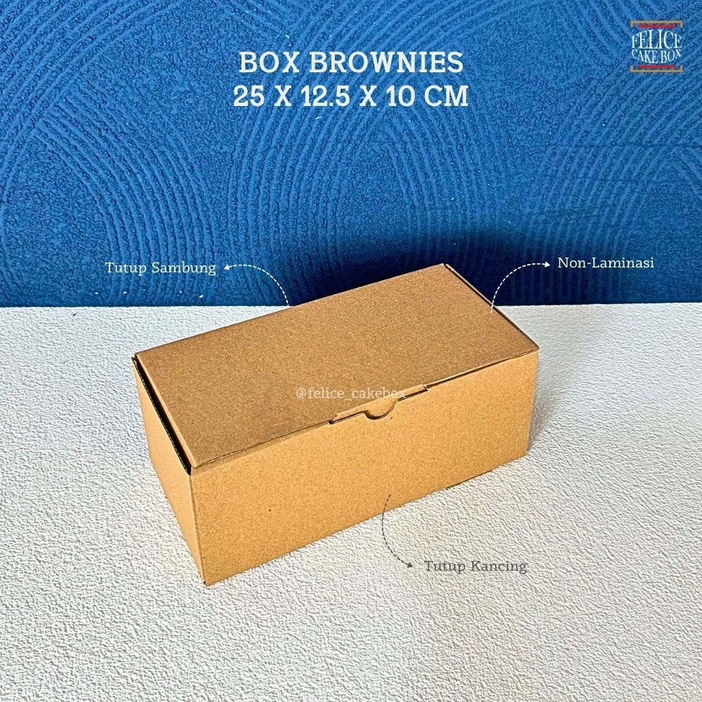 

HARDBOX E-FLUTE 25X12.5X10 CM isi 10 pcs / KARDUS DIE CUT / KARDUS PIZZA / BOX POLOS COKLAT /