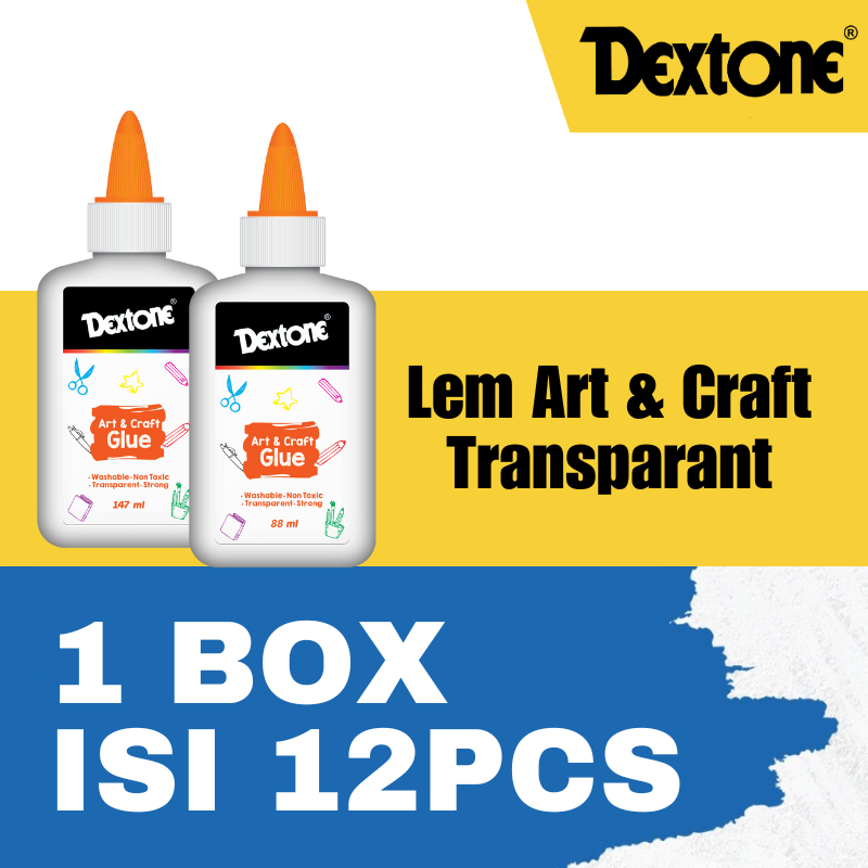 

Dextone Lem Slime Transparan Art and Craf - 1 BOX 12 PCS