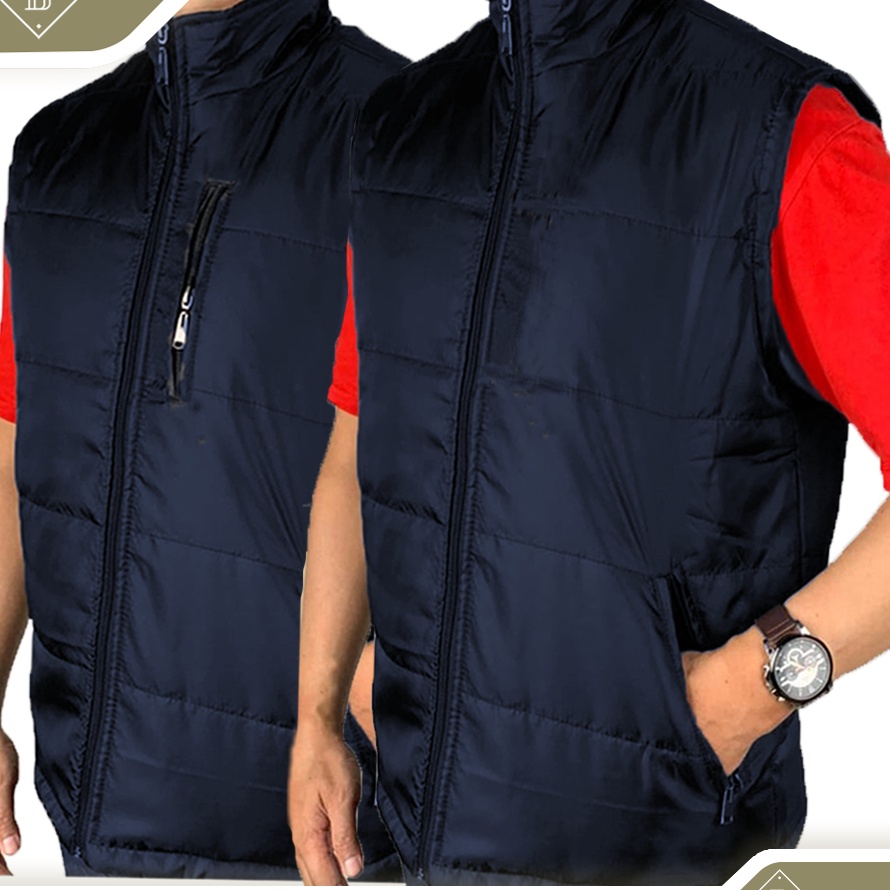 CUCI GUDANG Rompi Puffer Korean Style Pria Casual Polos Dewasa Anak Vest Parasut Anti Angin Air Cowo