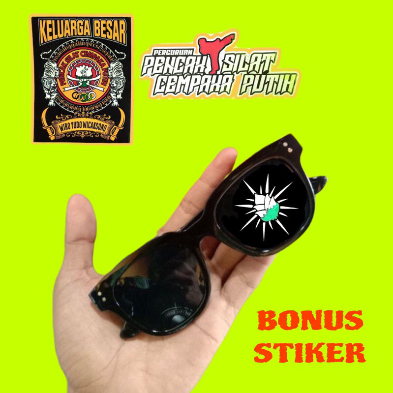 [cod] kacamata pscp cempaka putih || kacamata hitam || BONUS STIKER