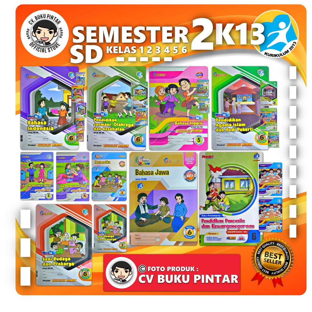 LKS SD KELAS 1 2 3 4 5 6 SEMESTER 2 K13 | EKSIS G1 MATEMATIKA, BAHASA INGGRIS, BAHASA INDONESIA, IPA