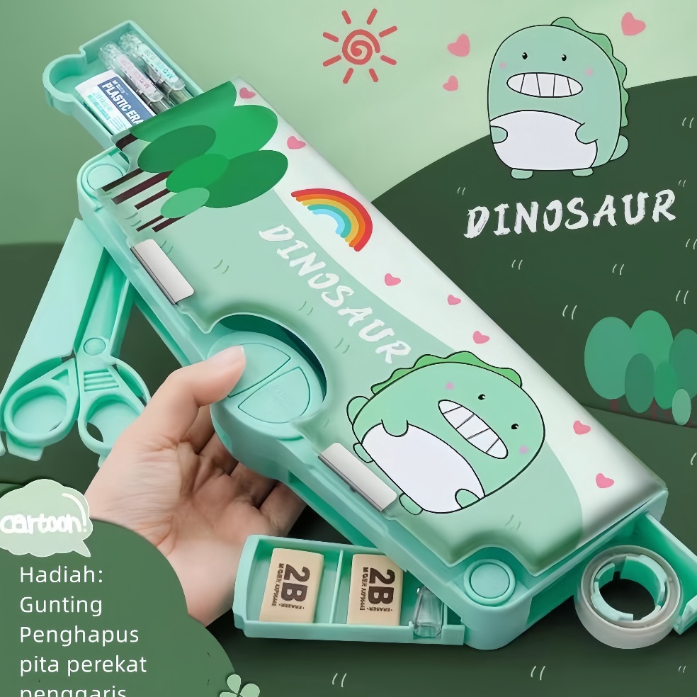 

ART U8I Tempat pensil multifungsi kartun tempat pensil multifungsi anak berkapasitas besarTempat pensil yang menyenangkan
