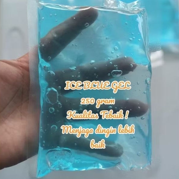1 pc | BLUE ICE GEL 250gr | cool Es gel pendingin ASI, minuman, pengganti dry es