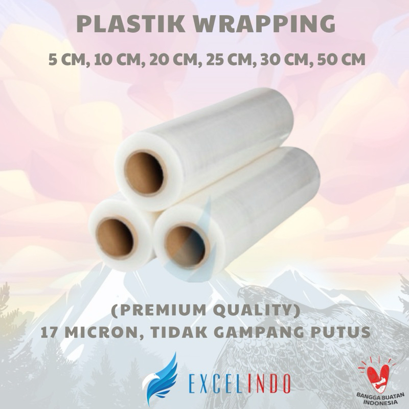

Plastik Wrapping Barang / Stretch Film 5cm - 50cm x 200 meter 17 micron TIDAK GAMPANG PUTUS