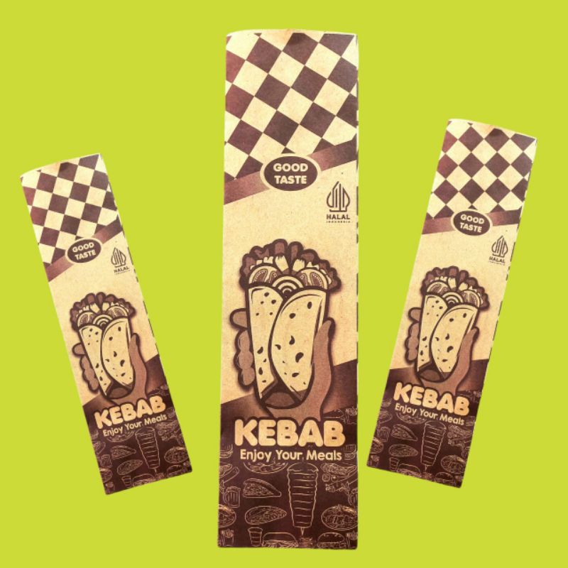 

bungkus kebab/kemasan kebab/kertas kebab