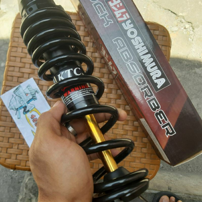 Shockbreaker Yoshimura Copy KTC Razor Black As Gold 310mm & 330mm | Skok Belakang Model KTC Racing n
