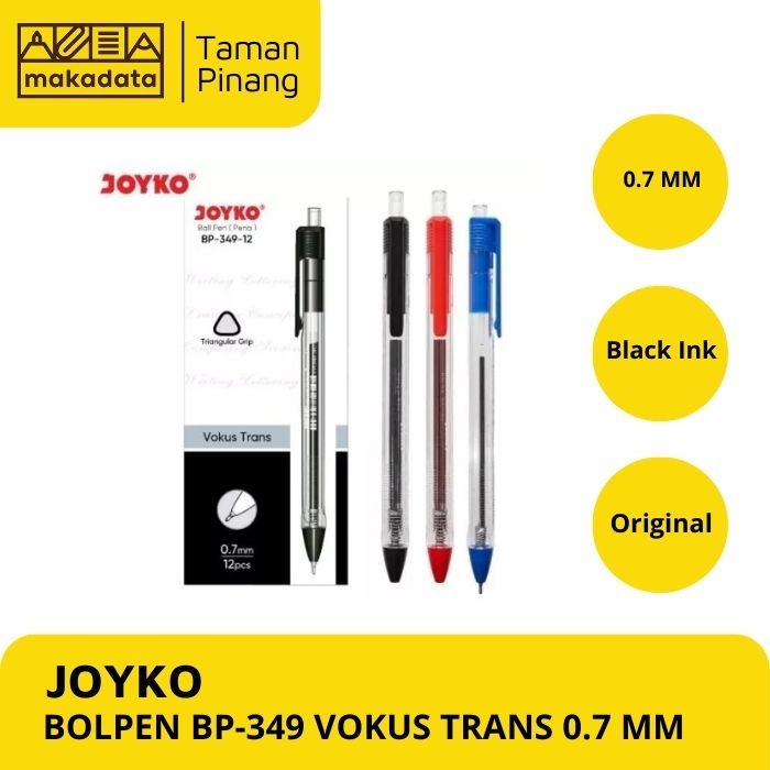 

BALLPOINT / PULPEN / BOLPEN JOYKO BP-349 VOKUS TRANS 0.7 MM (1 PCS)