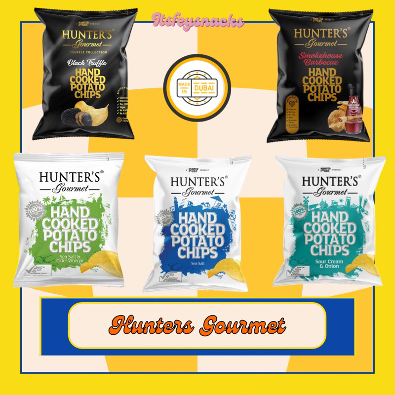 

[HUNTERS] POTATO CHIPS HANDCOOKED HUNTERS GOURMET DUBAI CHIKI KENTANG