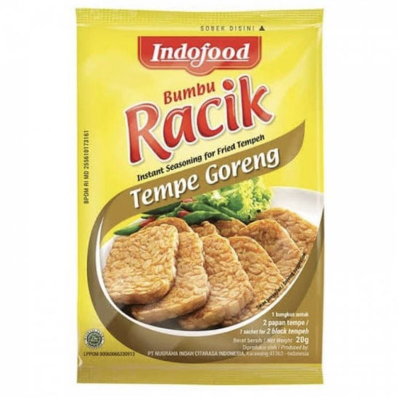 

Racik Bumbu Indofood Tempe Goreng Kemasan Sachet 20gr