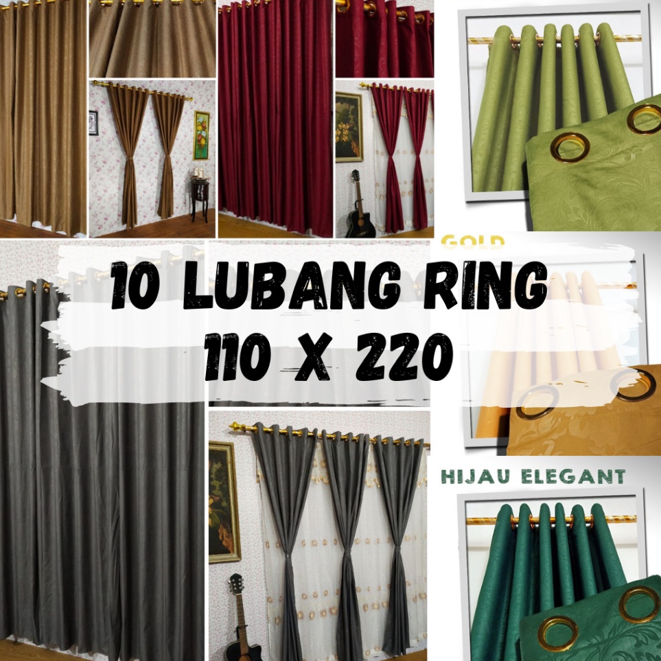 Super Unik Gorden Jendela Pintu Minimalis Kamar Aesthetic Polos Embos Smokring 1 Lubang Ukuran 11x22