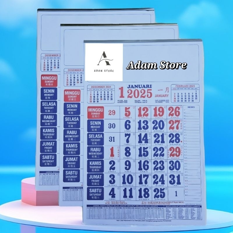 

kalender kerja MJ tahun 2025 ukuran 32x48 cm 12 lembar x 1bulanan(terima castume cetak merek)