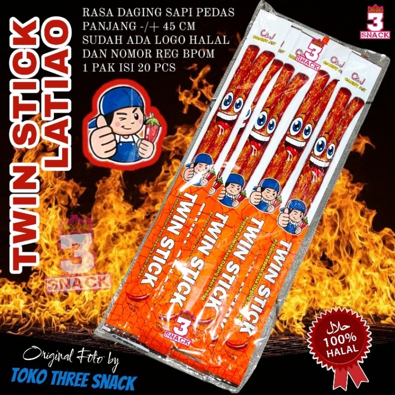 

LATIAO JUMBO TWIN STICK 1 PAK ISI 20 PCS