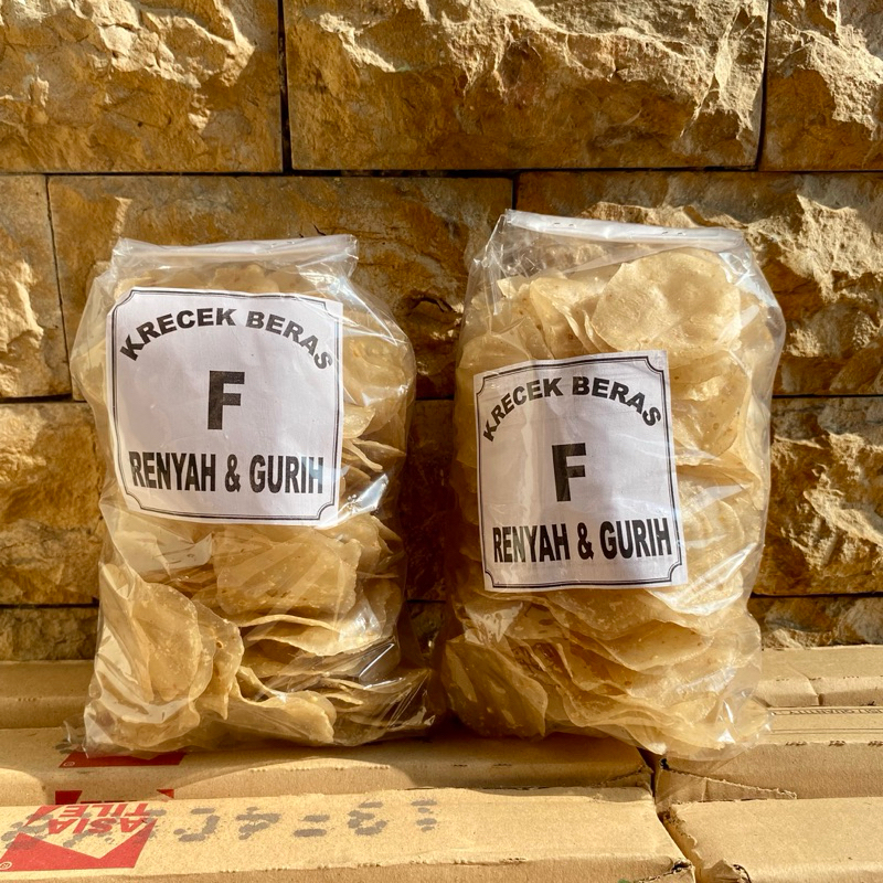 

Lezatoz_Genz Krecek Kerupuk Beras 250Gr / Kerupuk Puli Bawang / Kerupuk Gendar 100% Homemade