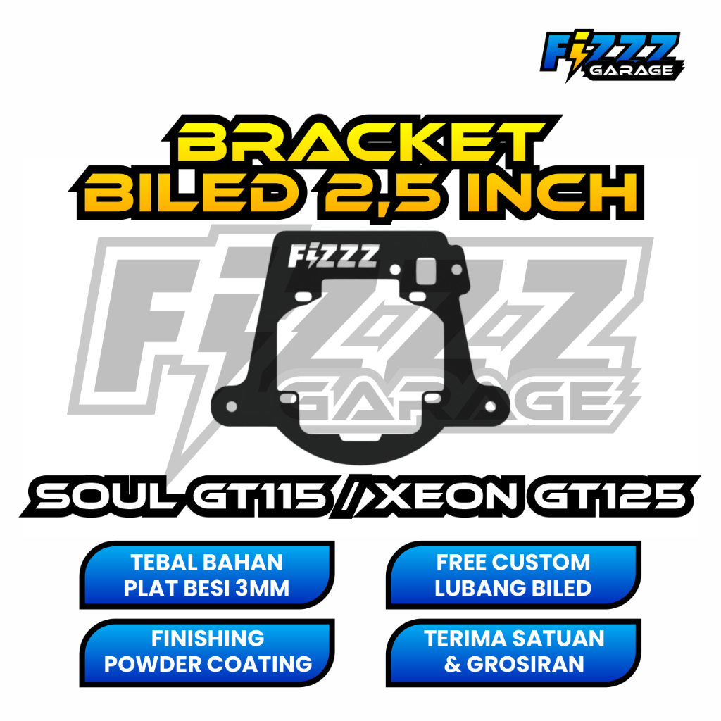 BRACKET BREKET LAMPU BILED CUSTOM SOUL GT 115 XEON GT 125