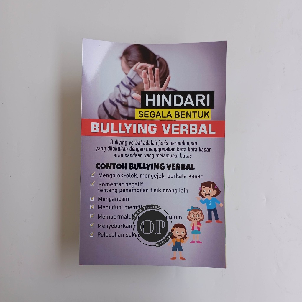 

Stiker Hindari Segala Bentuk Bullying Verbal - Stop Perundungan Sekolah