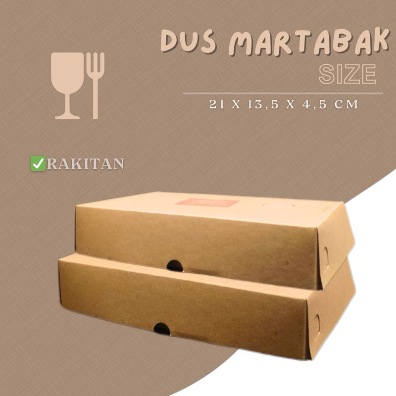 

GUDANG LAKBAN Dus Martabak Craft 21 cm x 13,5 cm x 4,5 cm Polos