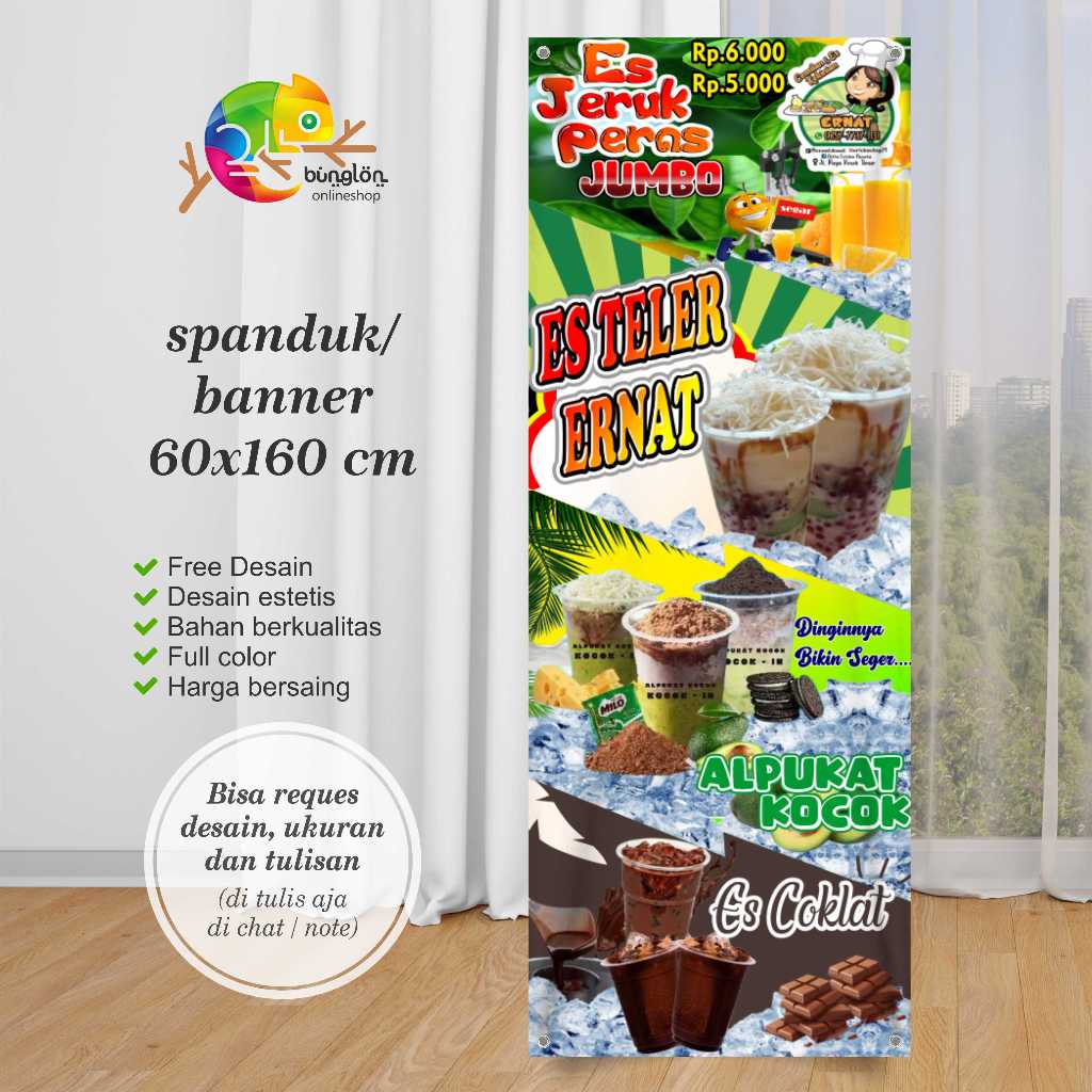 Cetak Spanduk Banner Aneka es Segar